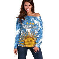 Custom Argentina Football Off Shoulder Sweater Muchachos, Ahora Nos Volvimos a Ilusionar