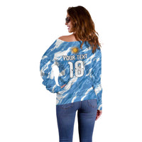 Custom Argentina Football Off Shoulder Sweater Muchachos, Ahora Nos Volvimos a Ilusionar