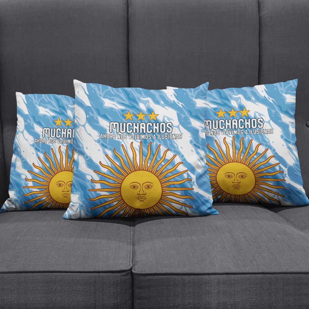 Argentina Football Pillow Cover Muchachos, Ahora Nos Volvimos a Ilusionar
