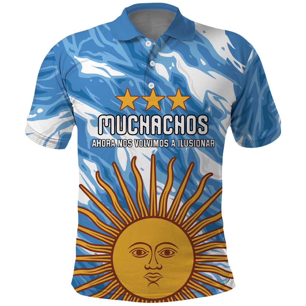 Custom Argentina Football Polo Shirt Muchachos, Ahora Nos Volvimos a Ilusionar