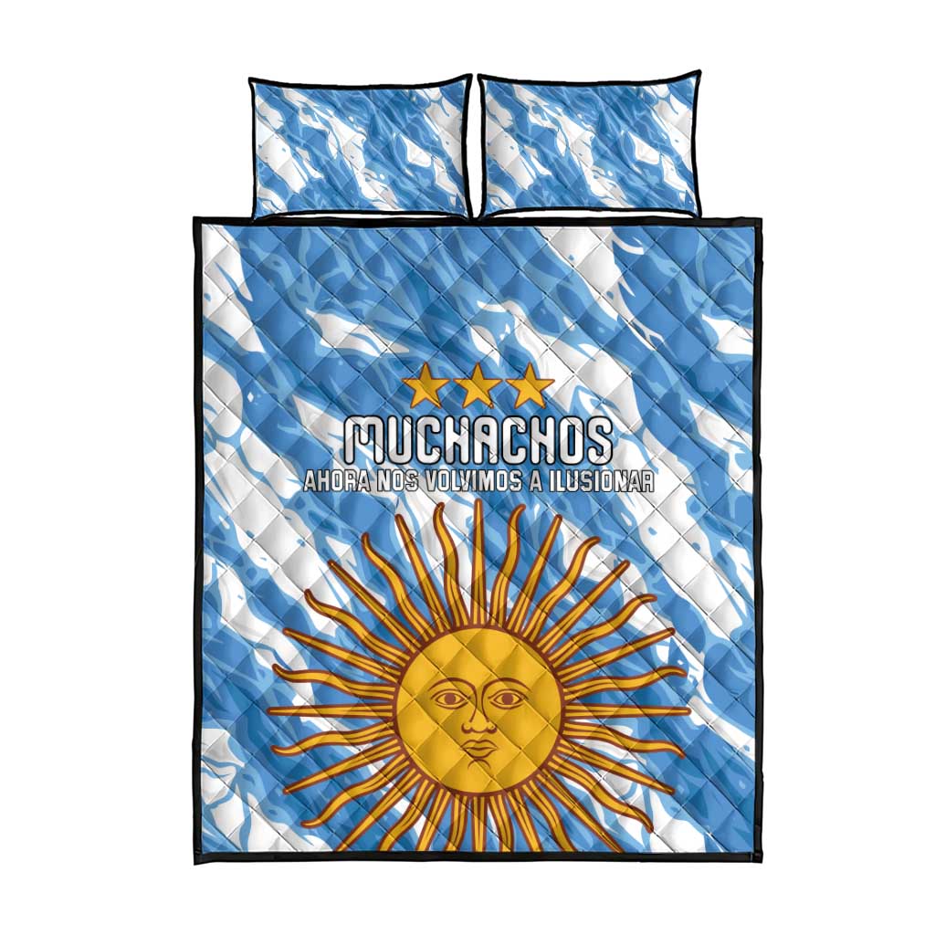 Argentina Football Quilt Bed Set Muchachos, Ahora Nos Volvimos a Ilusionar