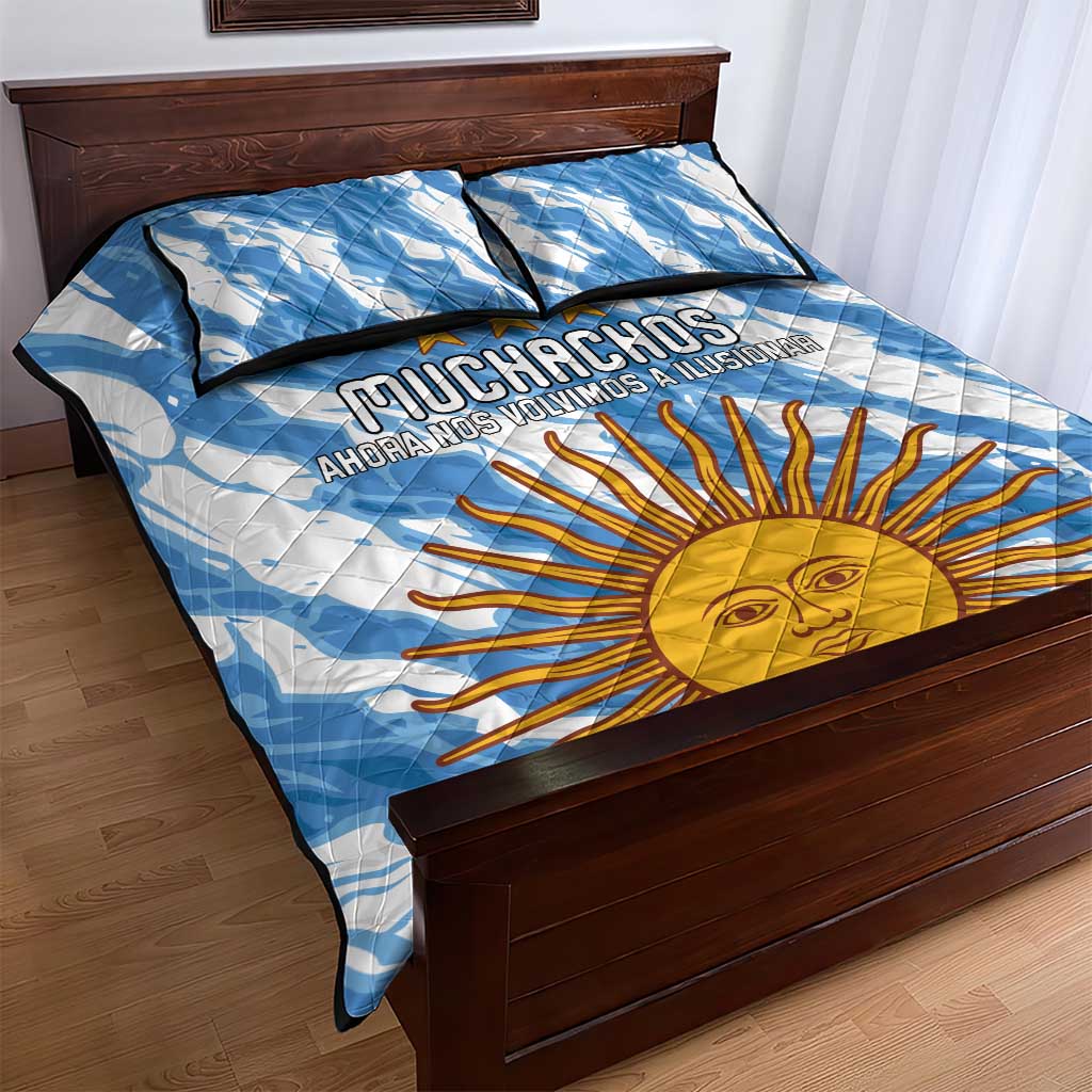 Argentina Football Quilt Bed Set Muchachos, Ahora Nos Volvimos a Ilusionar