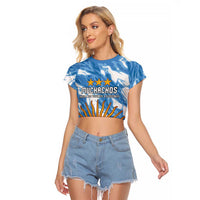 Custom Argentina Football Raglan Cropped T Shirt Muchachos, Ahora Nos Volvimos a Ilusionar