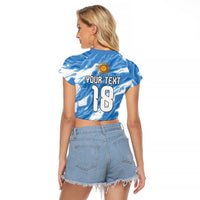 Custom Argentina Football Raglan Cropped T Shirt Muchachos, Ahora Nos Volvimos a Ilusionar