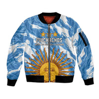 Custom Argentina Football Sleeve Zip Bomber Jacket Muchachos, Ahora Nos Volvimos a Ilusionar