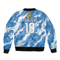 Custom Argentina Football Sleeve Zip Bomber Jacket Muchachos, Ahora Nos Volvimos a Ilusionar