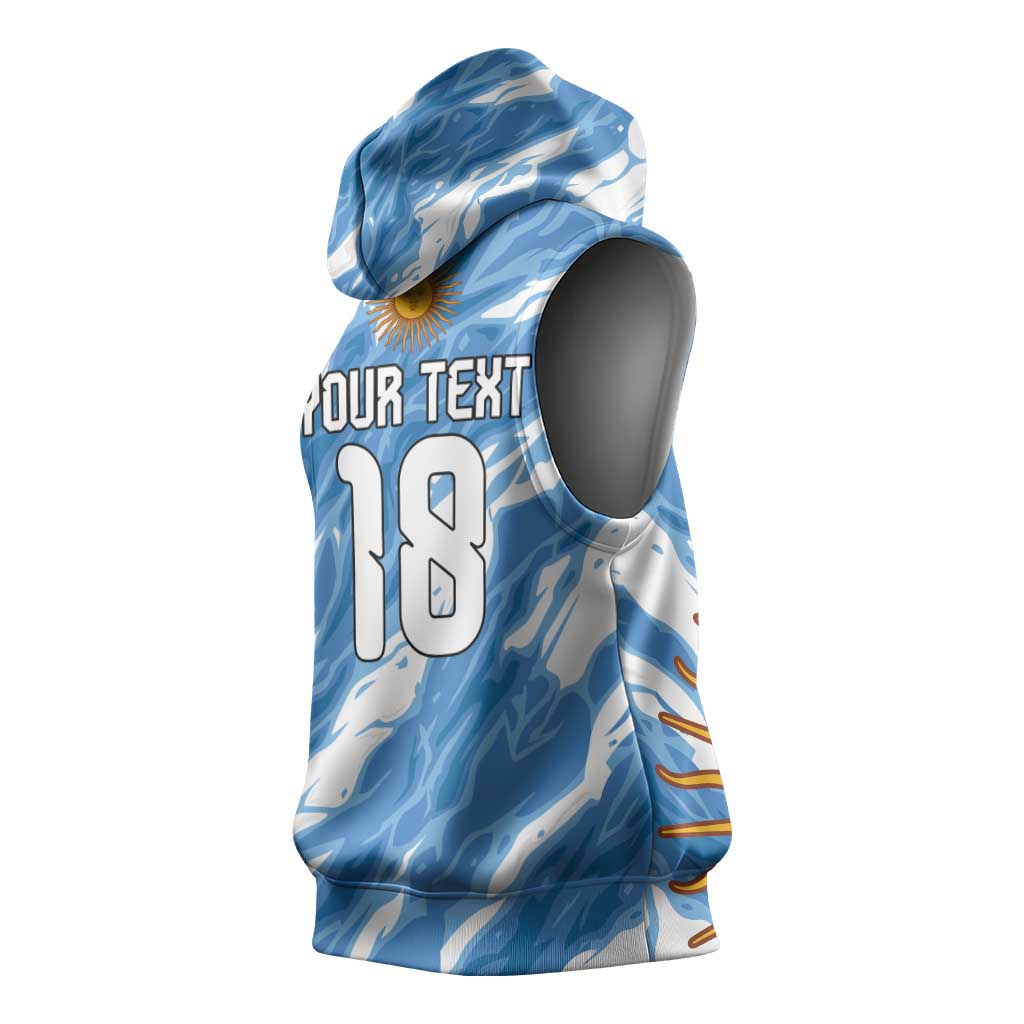 Custom Argentina Football Sleeveless Hoodie Muchachos, Ahora Nos Volvimos a Ilusionar