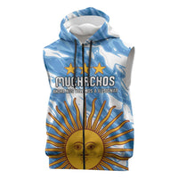 Custom Argentina Football Sleeveless Zip Hoodie Muchachos, Ahora Nos Volvimos a Ilusionar