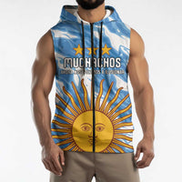 Custom Argentina Football Sleeveless Zip Hoodie Muchachos, Ahora Nos Volvimos a Ilusionar