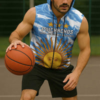Custom Argentina Football Sleeveless Zip Hoodie Muchachos, Ahora Nos Volvimos a Ilusionar