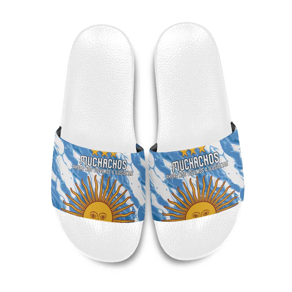 Argentina Football Slide Sandals Muchachos, Ahora Nos Volvimos a Ilusionar