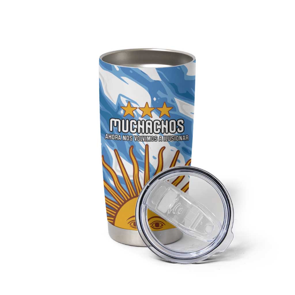 Custom Argentina Football Tumbler Cup Muchachos, Ahora Nos Volvimos a Ilusionar