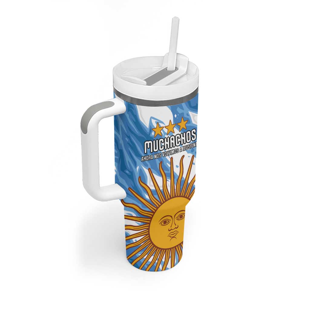 Custom Argentina Football Tumbler With Handle Muchachos, Ahora Nos Volvimos a Ilusionar