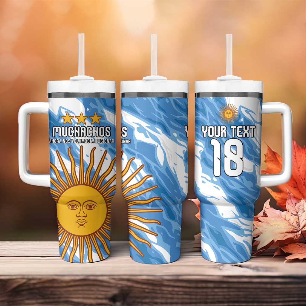 Custom Argentina Football Tumbler With Handle Muchachos, Ahora Nos Volvimos a Ilusionar