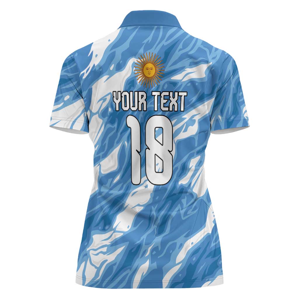 Custom Argentina Football Women Polo Shirt Muchachos, Ahora Nos Volvimos a Ilusionar
