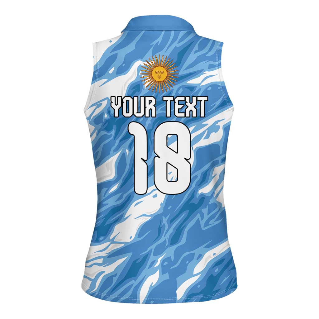 Custom Argentina Football Women Sleeveless Polo Shirt Muchachos, Ahora Nos Volvimos a Ilusionar