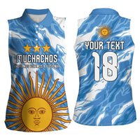 Custom Argentina Football Women Sleeveless Polo Shirt Muchachos, Ahora Nos Volvimos a Ilusionar