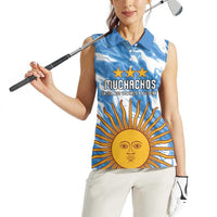 Custom Argentina Football Women Sleeveless Polo Shirt Muchachos, Ahora Nos Volvimos a Ilusionar