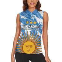 Custom Argentina Football Women Sleeveless Polo Shirt Muchachos, Ahora Nos Volvimos a Ilusionar