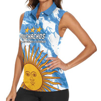 Custom Argentina Football Women Sleeveless Polo Shirt Muchachos, Ahora Nos Volvimos a Ilusionar