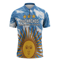 Custom Argentina Football Zipper Polo Shirt Muchachos, Ahora Nos Volvimos a Ilusionar