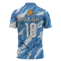 Custom Argentina Football Zipper Polo Shirt Muchachos, Ahora Nos Volvimos a Ilusionar