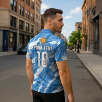 Custom Argentina Football Zipper Polo Shirt Muchachos, Ahora Nos Volvimos a Ilusionar