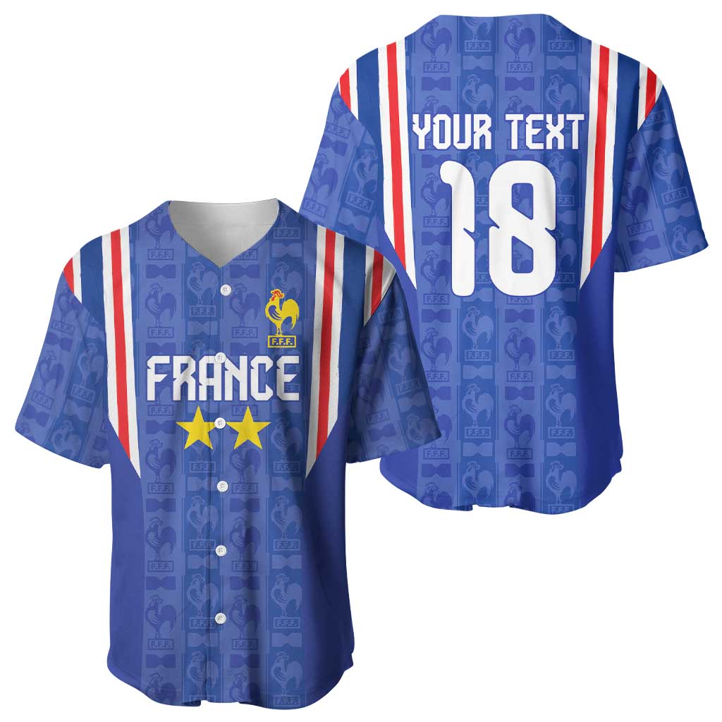 Custom France Football Baseball Jersey Les Bleus Glory Road to 2026