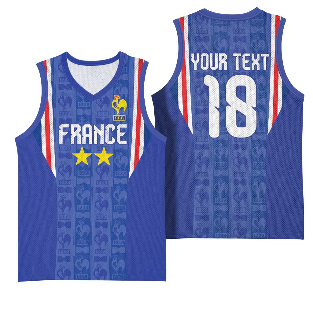 Custom France Football Basketball Jersey Les Bleus Glory Road to 2026