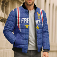 Custom France Football Bomber Puffer Jacket Les Bleus Glory Road to 2026