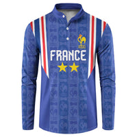 Custom France Football Button Sweatshirt Les Bleus Glory Road to 2026