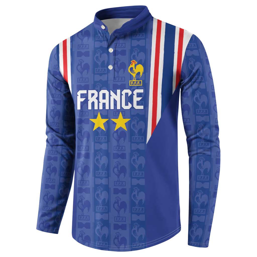 Custom France Football Button Sweatshirt Les Bleus Glory Road to 2026
