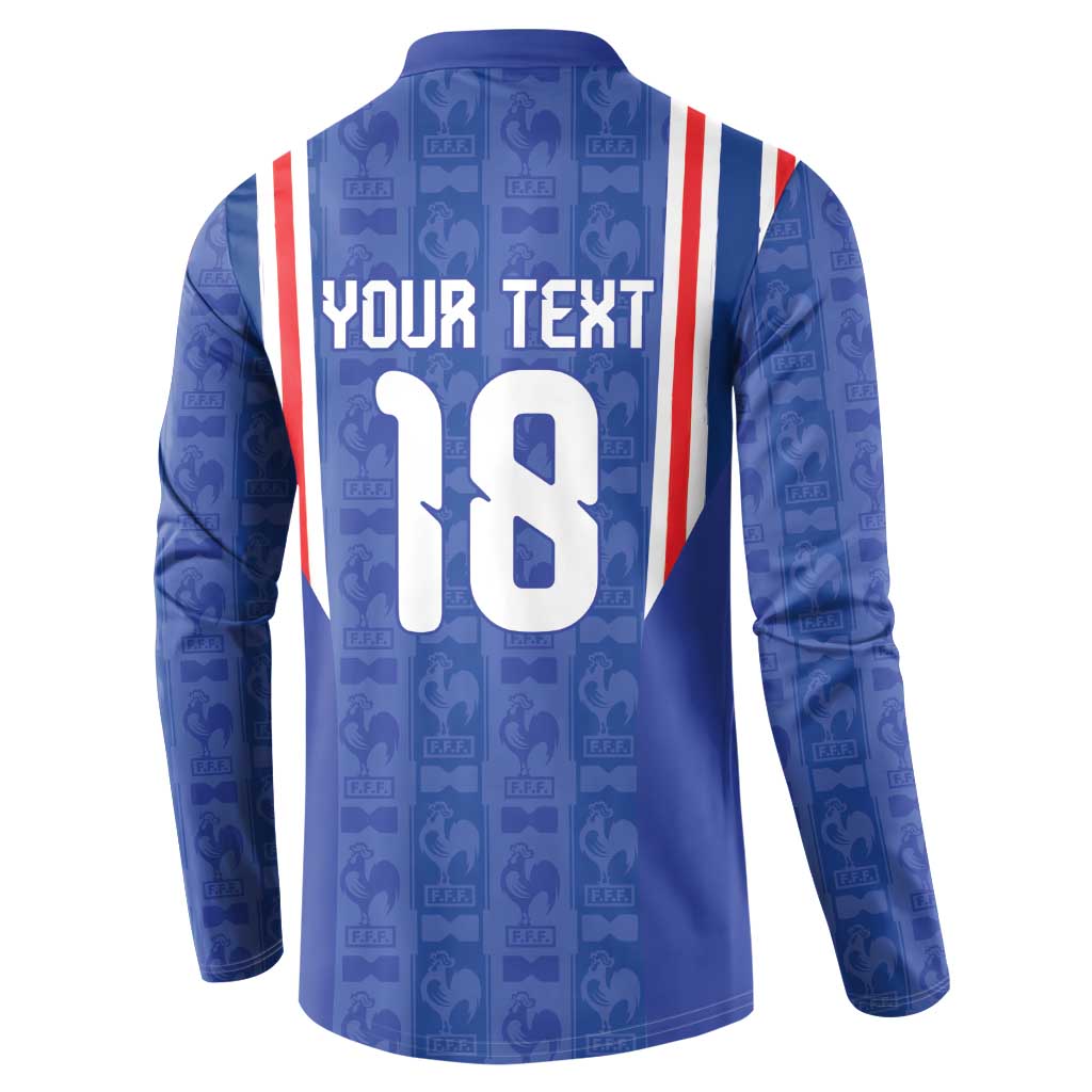 Custom France Football Button Sweatshirt Les Bleus Glory Road to 2026