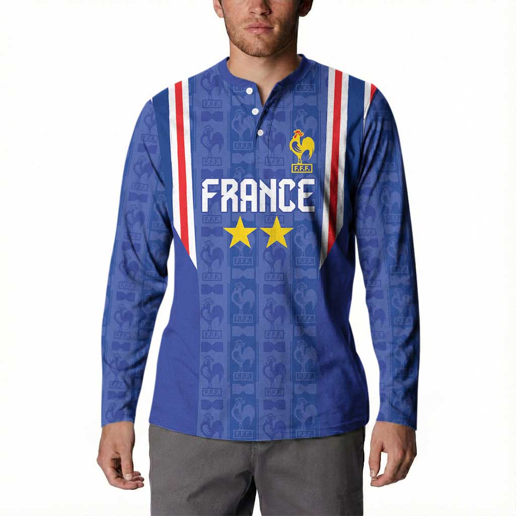 Custom France Football Button Sweatshirt Les Bleus Glory Road to 2026