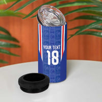 Custom France Football 4 in 1 Can Cooler Tumbler Les Bleus Glory Road to 2026