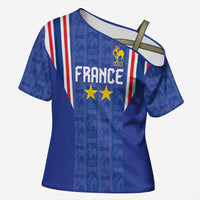 Custom France Football Cross Shoulder Shirt Les Bleus Glory Road to 2026