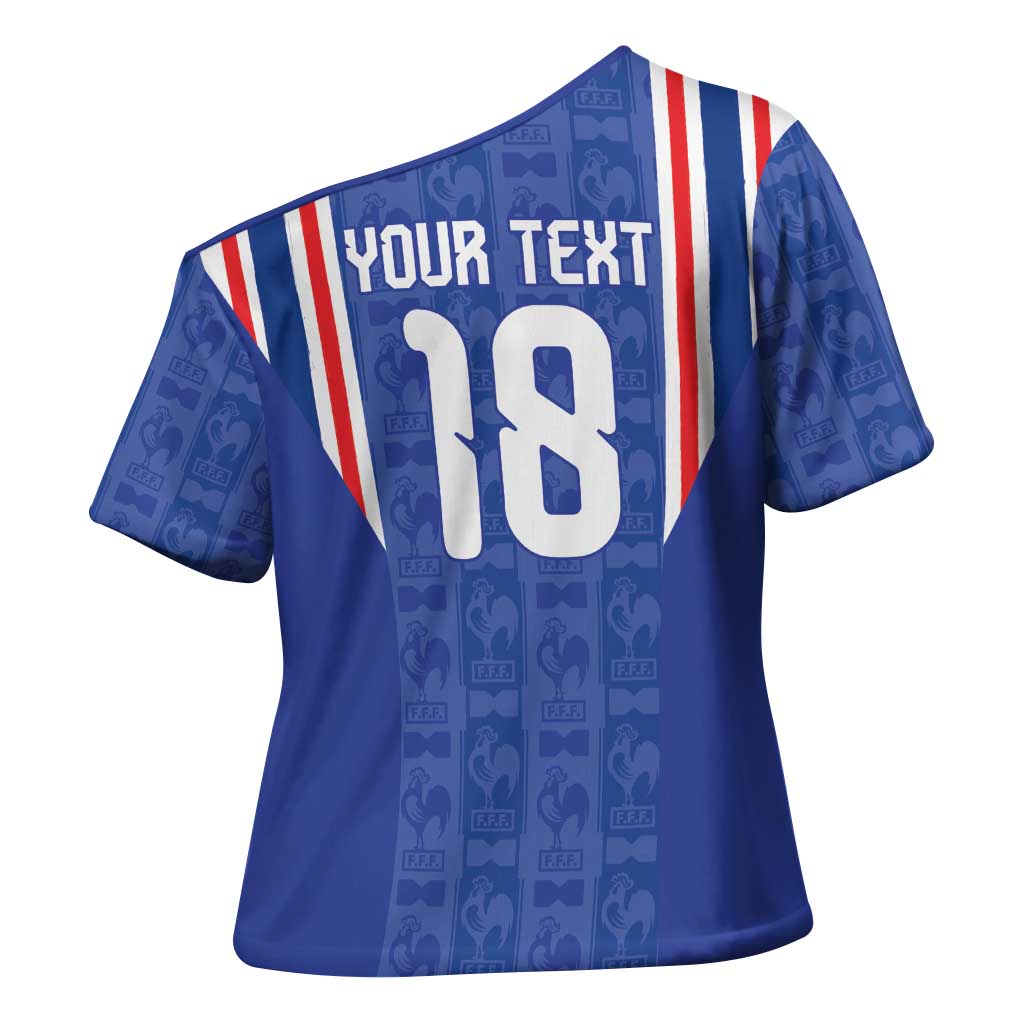 Custom France Football Cross Shoulder Shirt Les Bleus Glory Road to 2026