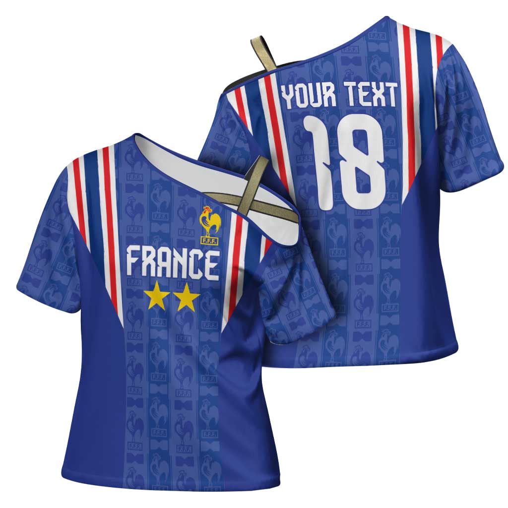 Custom France Football Cross Shoulder Shirt Les Bleus Glory Road to 2026