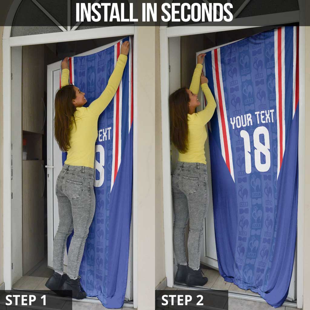 Custom France Football Door Cover Les Bleus Glory Road to 2026