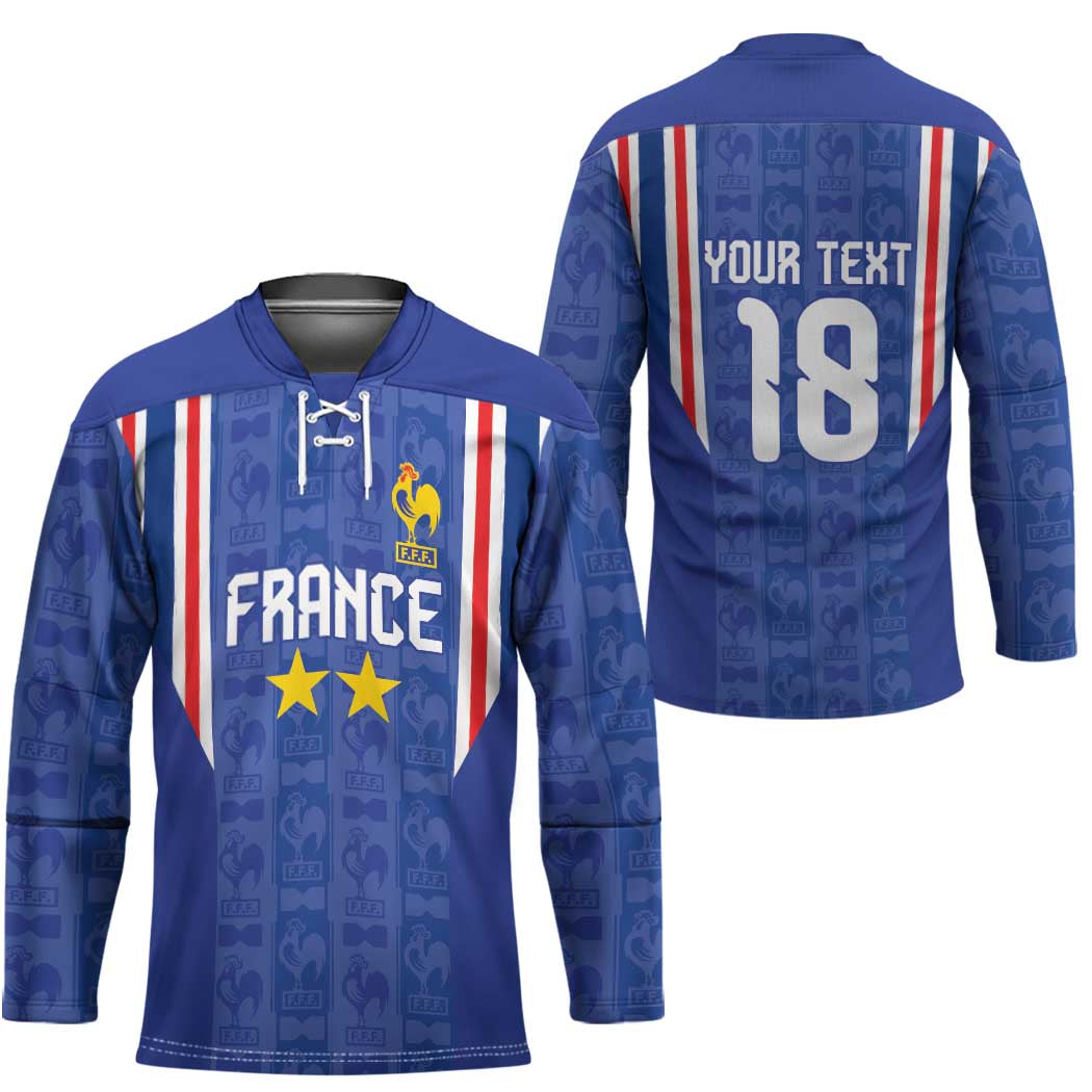Custom France Football Hockey Jersey Les Bleus Glory Road to 2026