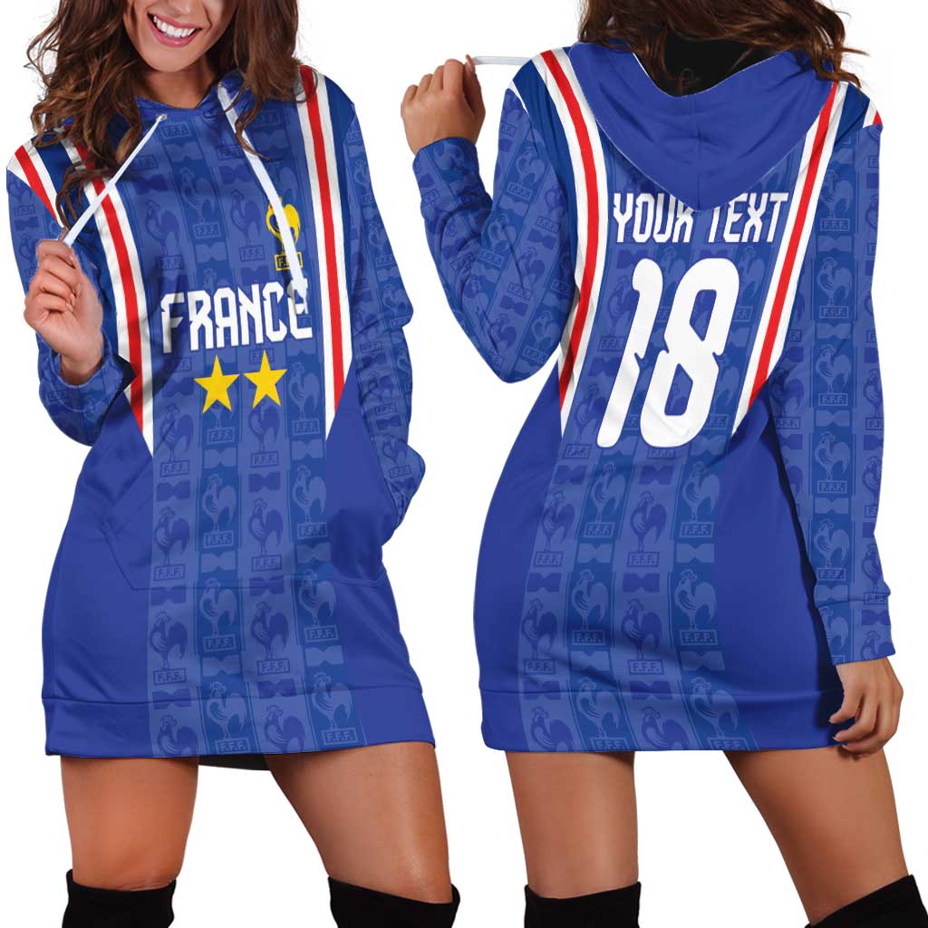 Custom France Football Hoodie Dress Les Bleus Glory Road to 2026