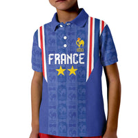 Custom France Football Kid Polo Shirt Les Bleus Glory Road to 2026