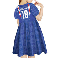 Custom France Football Kid Short Sleeve Dress Les Bleus Glory Road to 2026