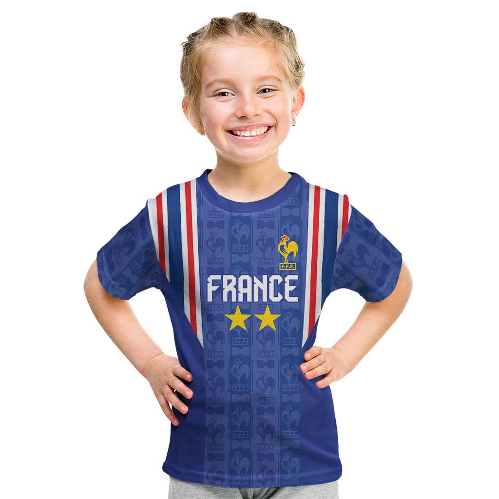 Custom France Football Kid T Shirt Les Bleus Glory Road to 2026