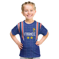 Custom France Football Kid T Shirt Les Bleus Glory Road to 2026