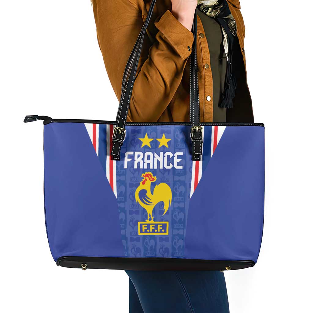 France Football Leather Tote Bag Les Bleus Glory Road to 2026