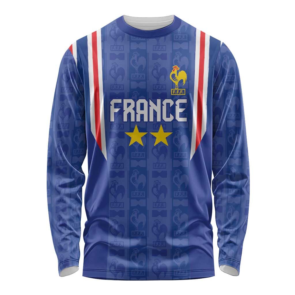 Custom France Football Long Sleeve Shirt Les Bleus Glory Road to 2026