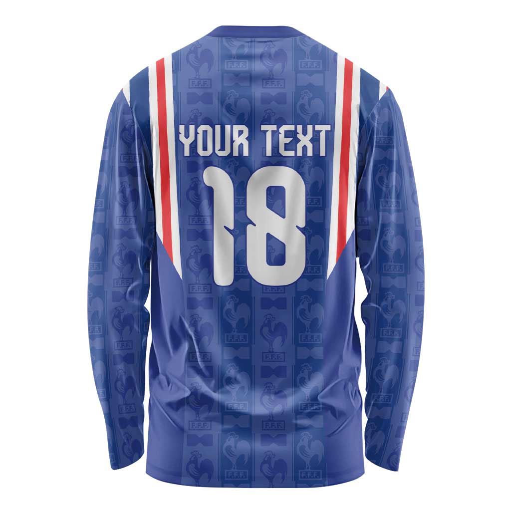 Custom France Football Long Sleeve Shirt Les Bleus Glory Road to 2026
