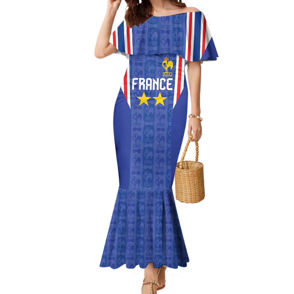 Custom France Football Mermaid Dress Les Bleus Glory Road to 2026
