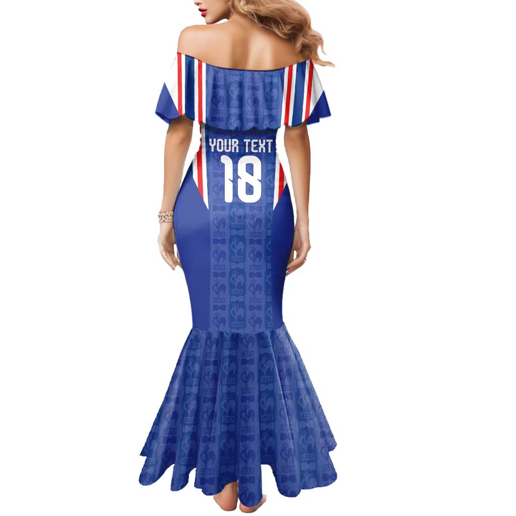 Custom France Football Mermaid Dress Les Bleus Glory Road to 2026
